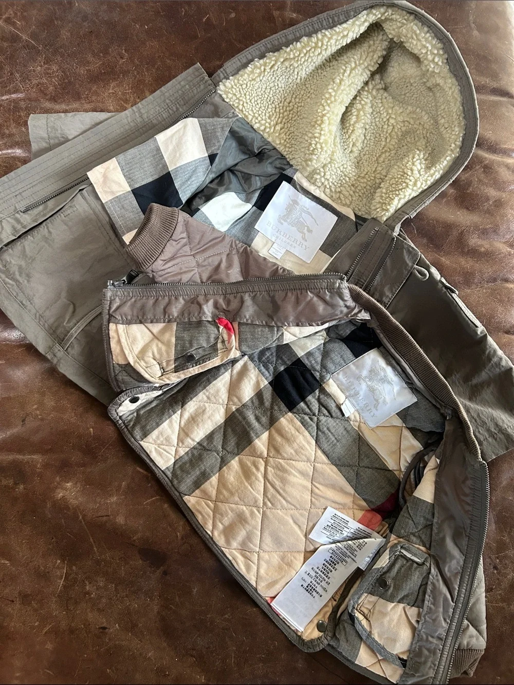 Burberry Baby Hooded Parka Jacket / Coat 2 Set